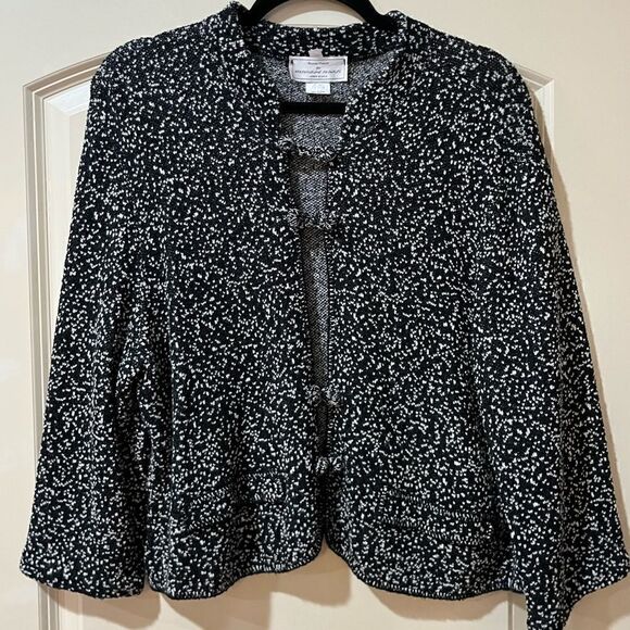 BRENDA FRENCH FOR FRENCH RAGS Button Up Blazer Black Women’s Size 5 - Picture 1 of 5
